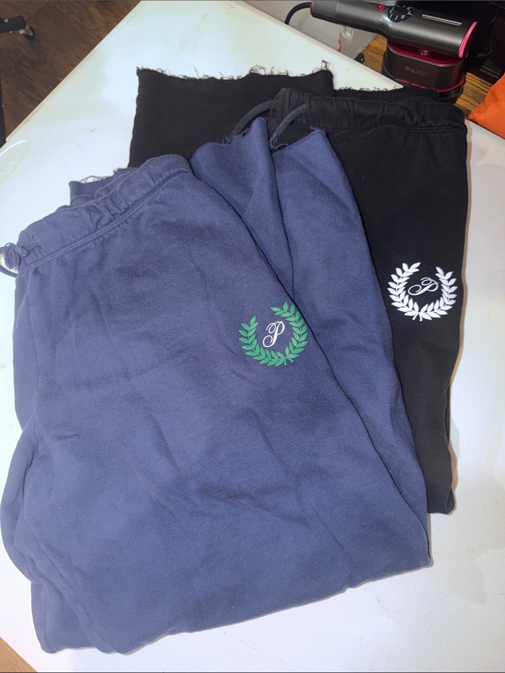 PINK Victoria's Secret Navy and Black Track Joggers